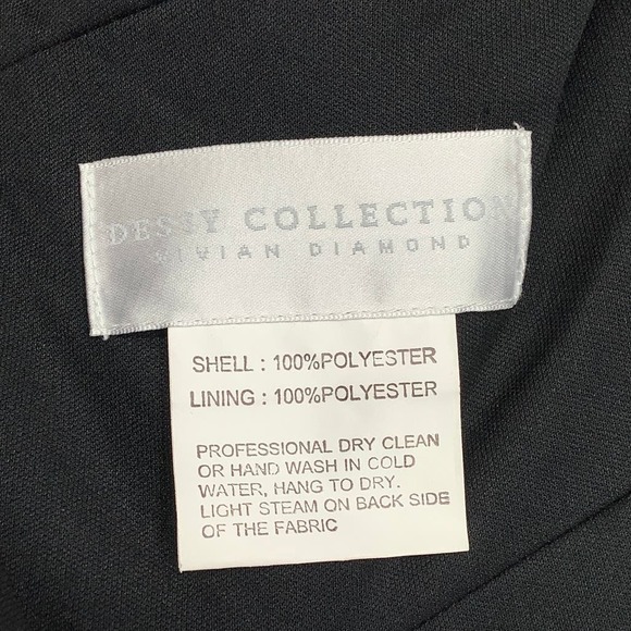 NEW Dessy Collection Size 0 Sleeveless Trumpet Gown Black Dress $248 msrp I24-14 - Picture 5 of 11